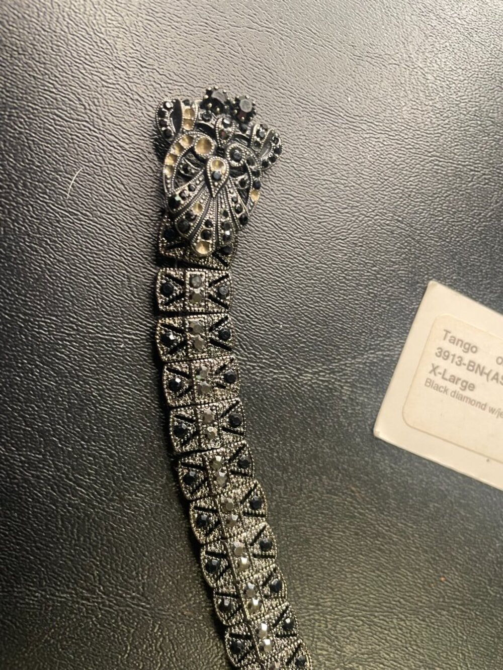 Suzi Roher Women Belt Black Diamond w/Jet Style 3913 XL New with tags